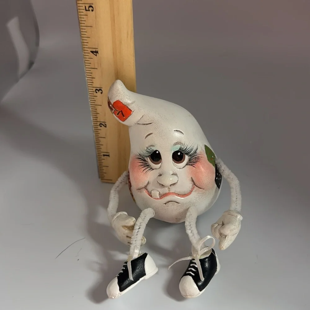 Vintage Anthropomorphic Ceramic Halloween Gourd Shelf Sitter